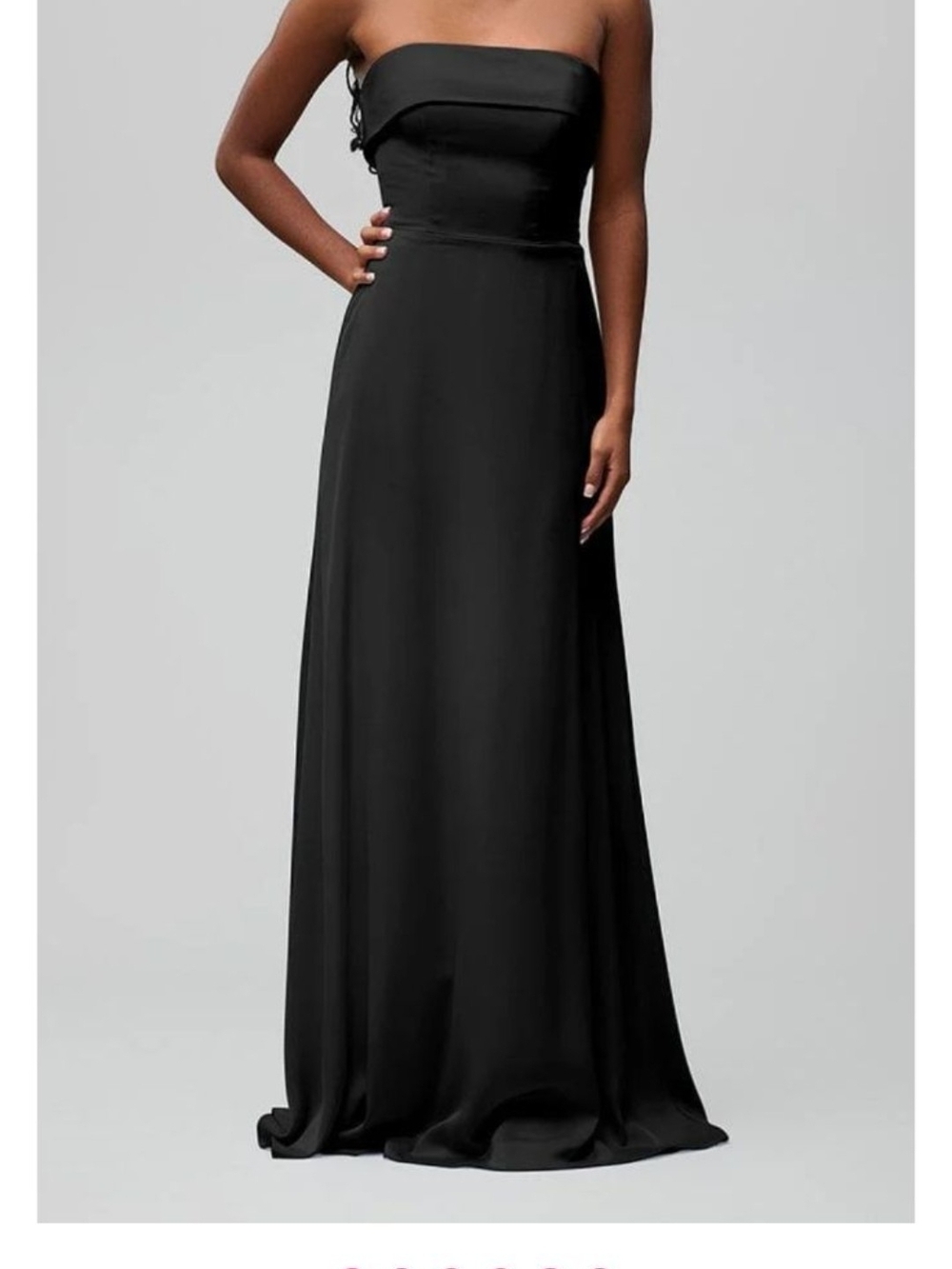 Elegant Strapless Black Evening Gown